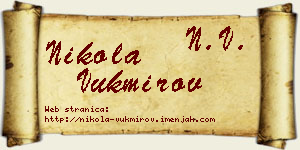 Nikola Vukmirov vizit kartica
